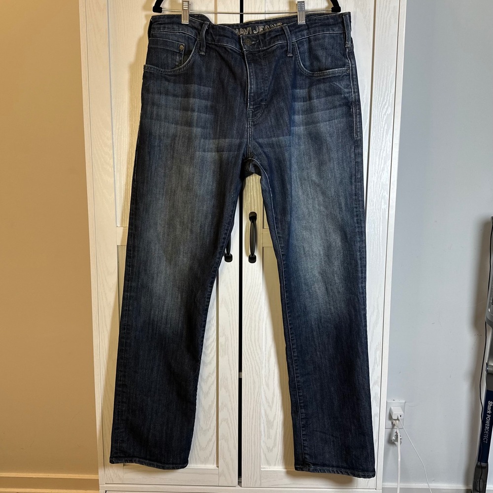 Mavi Jeans Matt Men's Dark Wash Straight Leg Denim‎ Jeans Size 38x33 Classic